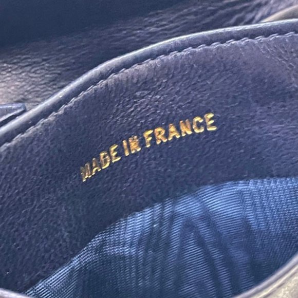 CHANEL Blue Lambskin Leather Logo Wallet - Picture 11 of 11